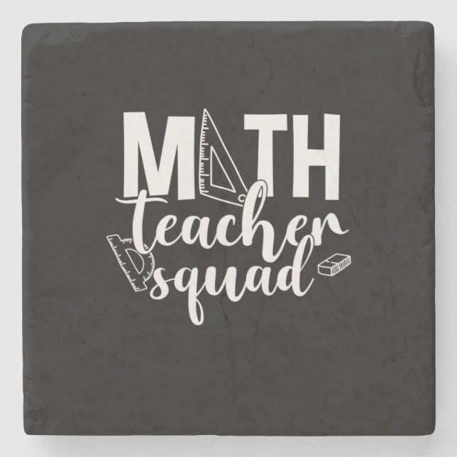 Dessous-de-verre En Pierre Professeur de mathématiques Équipe d'enseignants d (Devant)