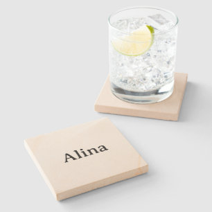 Dessous-de-verre En Pierre Promotion de la marque 4" x 4" Sable