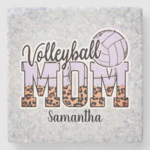 Dessous-de-verre En Pierre Proud Volleyball Maman - Service Up Support