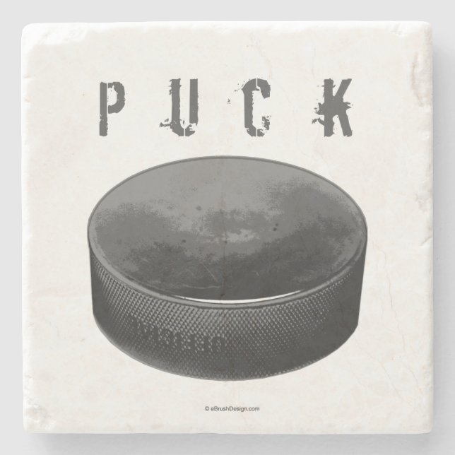 Dessous-de-verre En Pierre PUCK (Hockey) (Devant)
