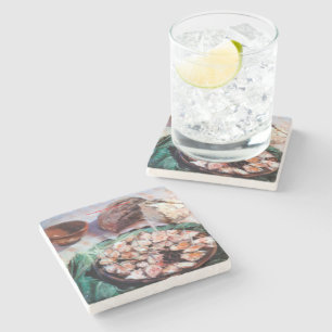 Dessous-de-verre En Pierre Pulpo a la gallega/Polbo á feira/poulpe galicienne