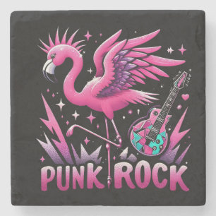 Dessous-de-verre En Pierre punk rock, Flamant rose rock