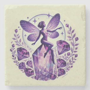 Dessous-de-verre En Pierre Purple Amethyst Fairy Fairies