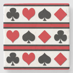 Dessous-de-verre En Pierre Quatre combinaisons de cartes