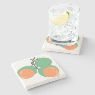 Dessous-de-verre En Pierre Quenepas Limes Espagnoles Fruit Dessinés à la Main