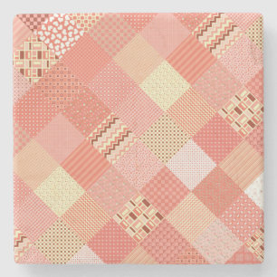 DESSOUS-DE-VERRE EN PIERRE QUILT CRAZY
