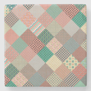 DESSOUS-DE-VERRE EN PIERRE QUILT CRAZY