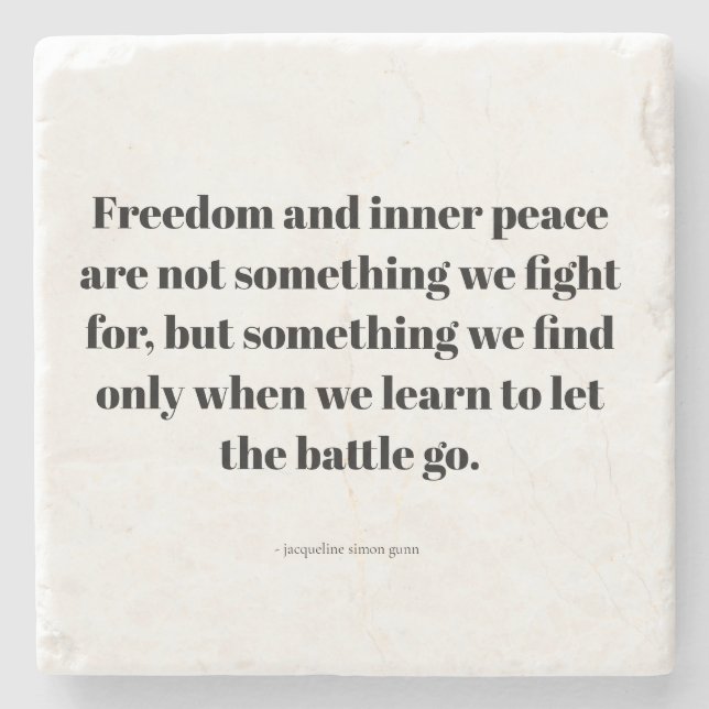 Dessous-de-verre En Pierre Quotes about inner peace (Devant)