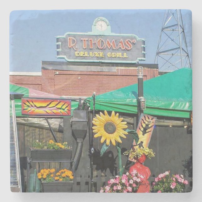 Dessous-de-verre En Pierre R Thomas, R Thomas Atlanta, R Thomas (Devant)