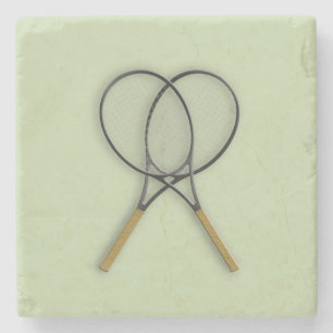 Dessous-de-verre En Pierre Rackets De Tennis Design Sportif