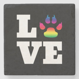 Dessous-de-verre En Pierre Rainbow paw