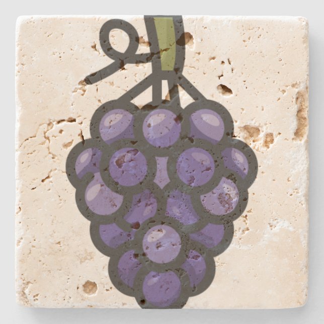Dessous-de-verre En Pierre raisin (Devant)