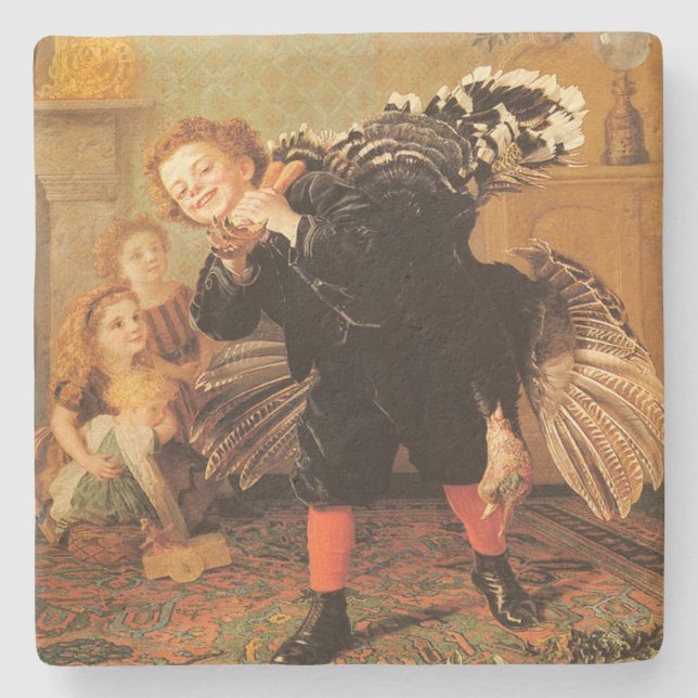 Dessous-de-verre En Pierre Ramenez à la maison Noël à Turquie (Devant)