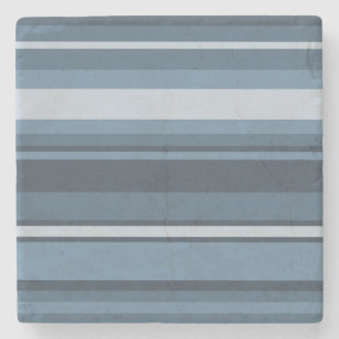 Dessous-de-verre En Pierre Rayures gris-bleu