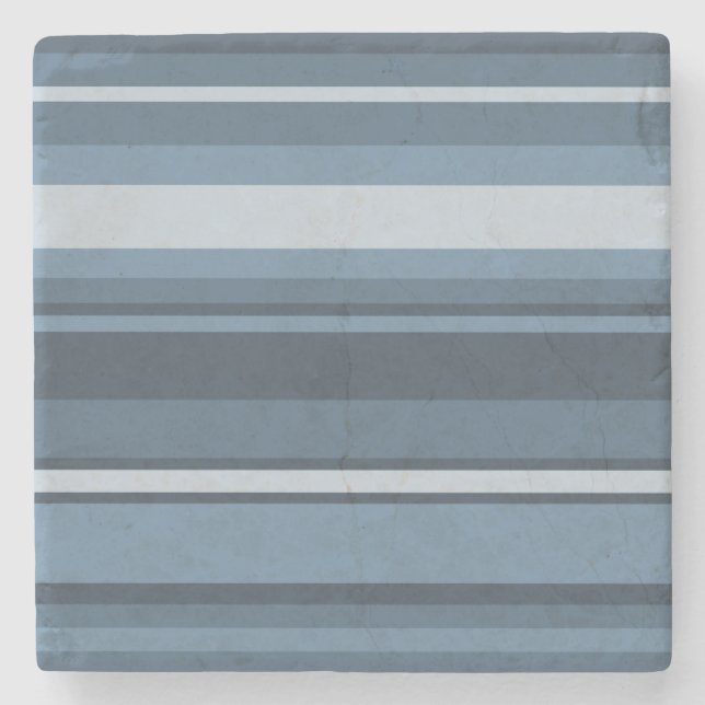 Dessous-de-verre En Pierre Rayures gris-bleu (Devant)