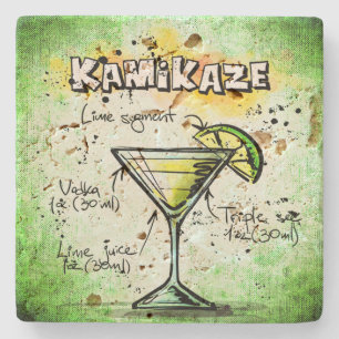 Dessous-de-verre En Pierre Recette de boisson Kamikaze Bartender