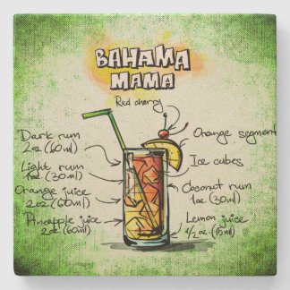 Dessous-de-verre En Pierre Recette Drink Bahama Mama