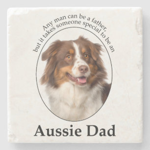 Dessous-de-verre En Pierre Red Australian Shepherd Papa