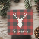 Dessous-de-verre En Pierre Red Buffalo Plaid & Deer | Nom personnel Cadeau<br><div class="desc">Découvrez le charme rustique des grands espaces avec notre cadeau de nom personnalisé Red Buffalo Plaid & Deer! Que vous soyez en train de faire du shopping ou de chercher un cadeau bien pensé,  ce design apporte une touche de nature sauvage à toute occasion.</div>