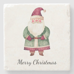 Dessous-de-verre En Pierre Red Green Noël Père Noël