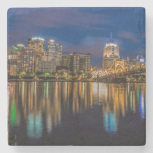 Dessous-de-verre En Pierre Réflexions de Pittsburgh