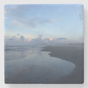 Dessous-de-verre En Pierre Regardant du sud, plage de Wrightsville