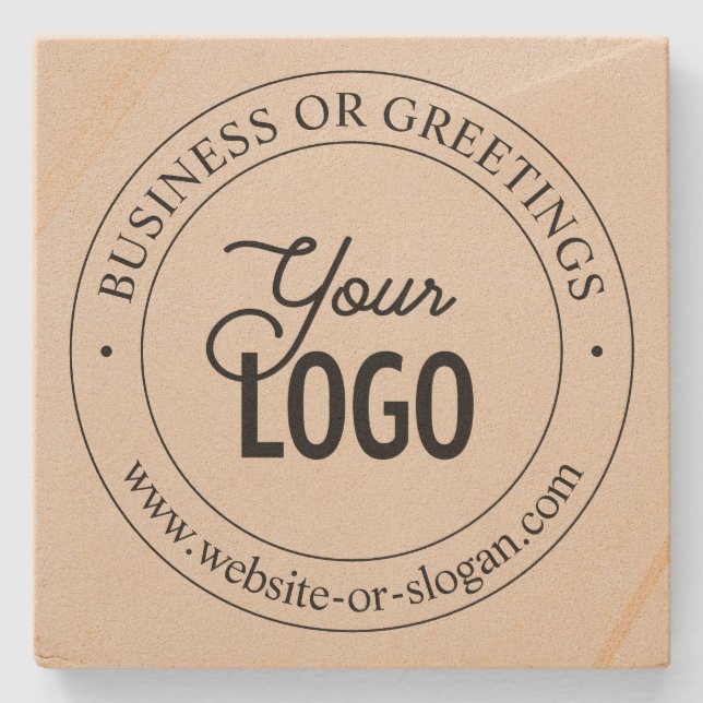 Dessous-de-verre En Pierre Remplacement et personnalisation faciles du logo | (Devant)