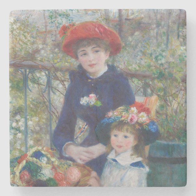 Dessous-de-verre En Pierre Renoir Deux Soeurs Terrasse Français Impressionnis (Devant)