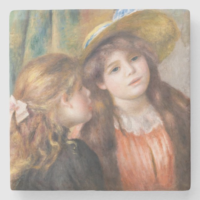 Dessous-de-verre En Pierre Renoir - Portrait de deux petites filles (Devant)
