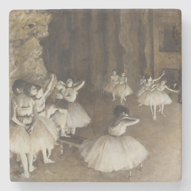 Dessous-de-verre En Pierre Répétition de ballet sur l'étape par Edgar Degas (Devant)