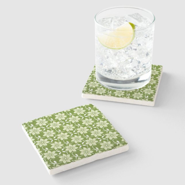 Dessous-de-verre En Pierre Répétition de Fleur d'Olivier (Côté)