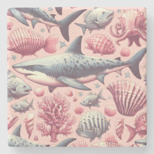 Dessous-de-verre En Pierre Requin vintage sans joint