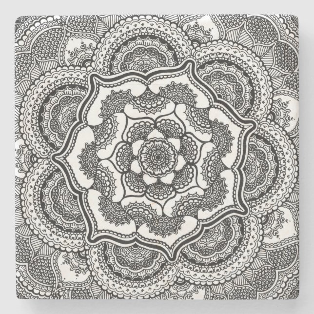 Dessous-de-verre En Pierre Ressort Lotus (Devant)