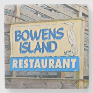 Dessous-de-verre En Pierre Restaurant d'île de Bowens, île de James,