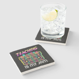 Dessous-de-verre En Pierre Retour à l'école Rétro Enseigner est mon truc 80s