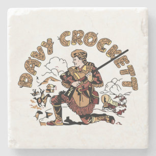 Dessous-de-verre En Pierre Rétro Davy Crockett