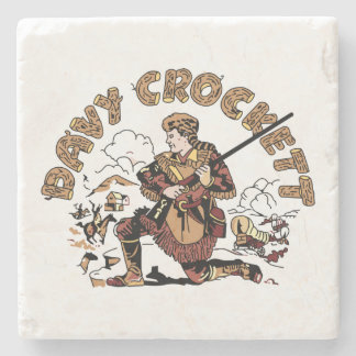 Dessous-de-verre En Pierre Rétro Davy Crockett