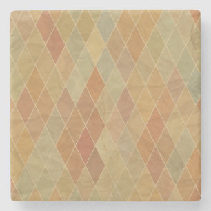Dessous-de-verre En Pierre Rétro motif géométrique 2