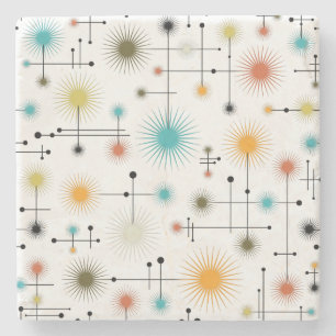 Dessous-de-verre En Pierre Retro Starbursts A Go-Go !