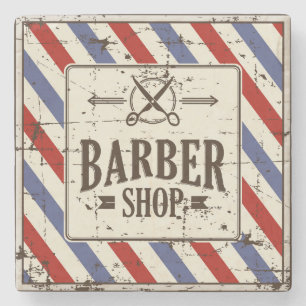 Dessous-de-verre En Pierre Retro Vintage Classique Simple Barber Shop