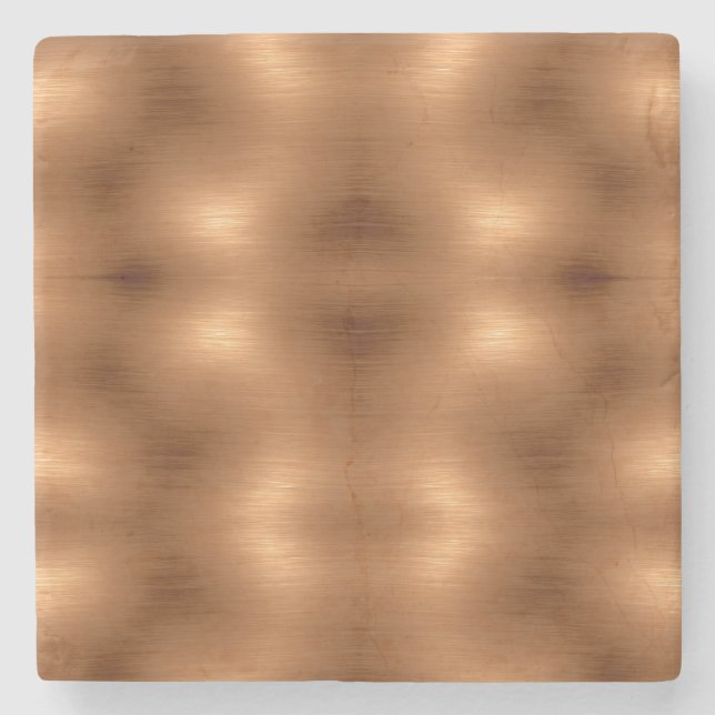 Dessous-de-verre En Pierre Revêtement de cuivre brossé (Devant)