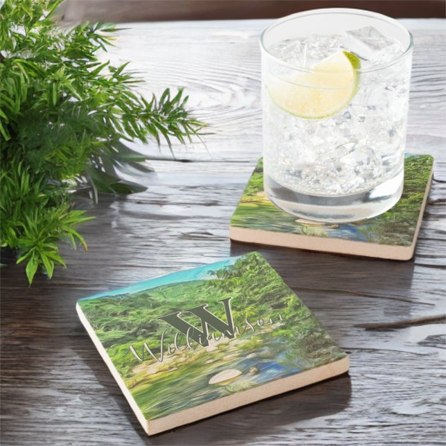 Dessous-de-verre En Pierre Rivière Vallarta Sud 0366 (Créateur téléchargé)