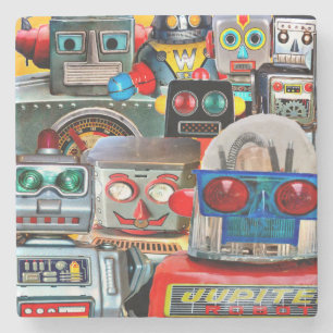 Dessous-de-verre En Pierre Robot, Robot Vintage