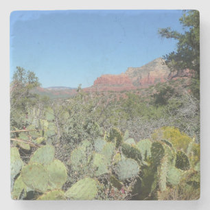 Dessous-de-verre En Pierre Rochers rouges et cactus I