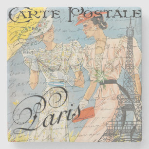 Dessous-de-verre En Pierre Romance de la Tour Eiffel, Rêves Parisiens Vintage