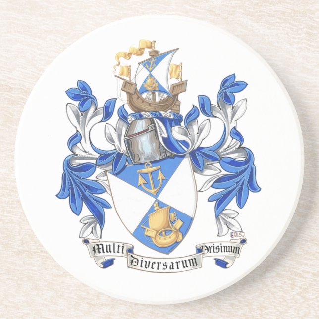 Dessous de verre en pierre ronde de la PNJF (Devant)