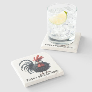 Dessous-de-verre En Pierre Rooster du matin - Fock-a-doodle-doo !