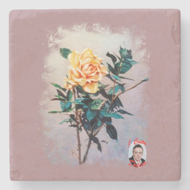 Dessous-de-verre En Pierre Rosa/Rose (Devant)