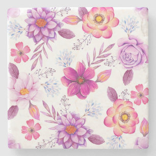 Dessous-de-verre En Pierre Rose violet