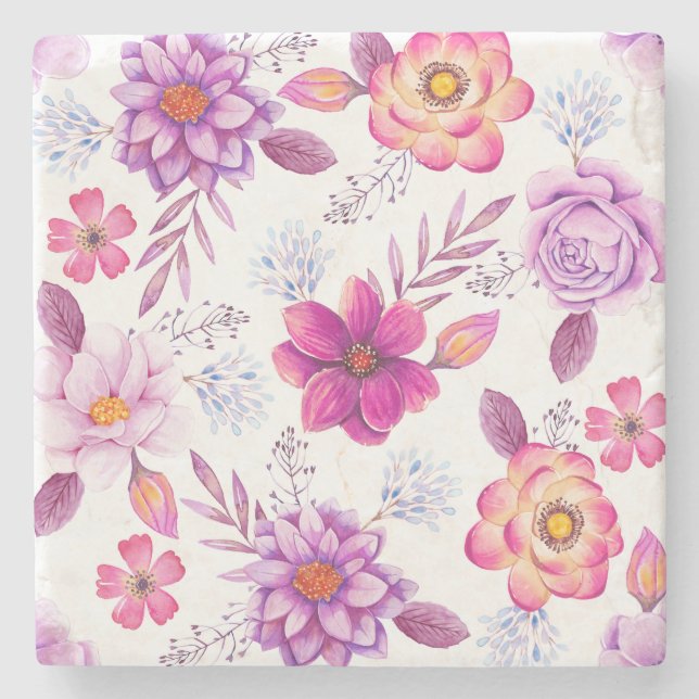Dessous-de-verre En Pierre Rose violet (Devant)